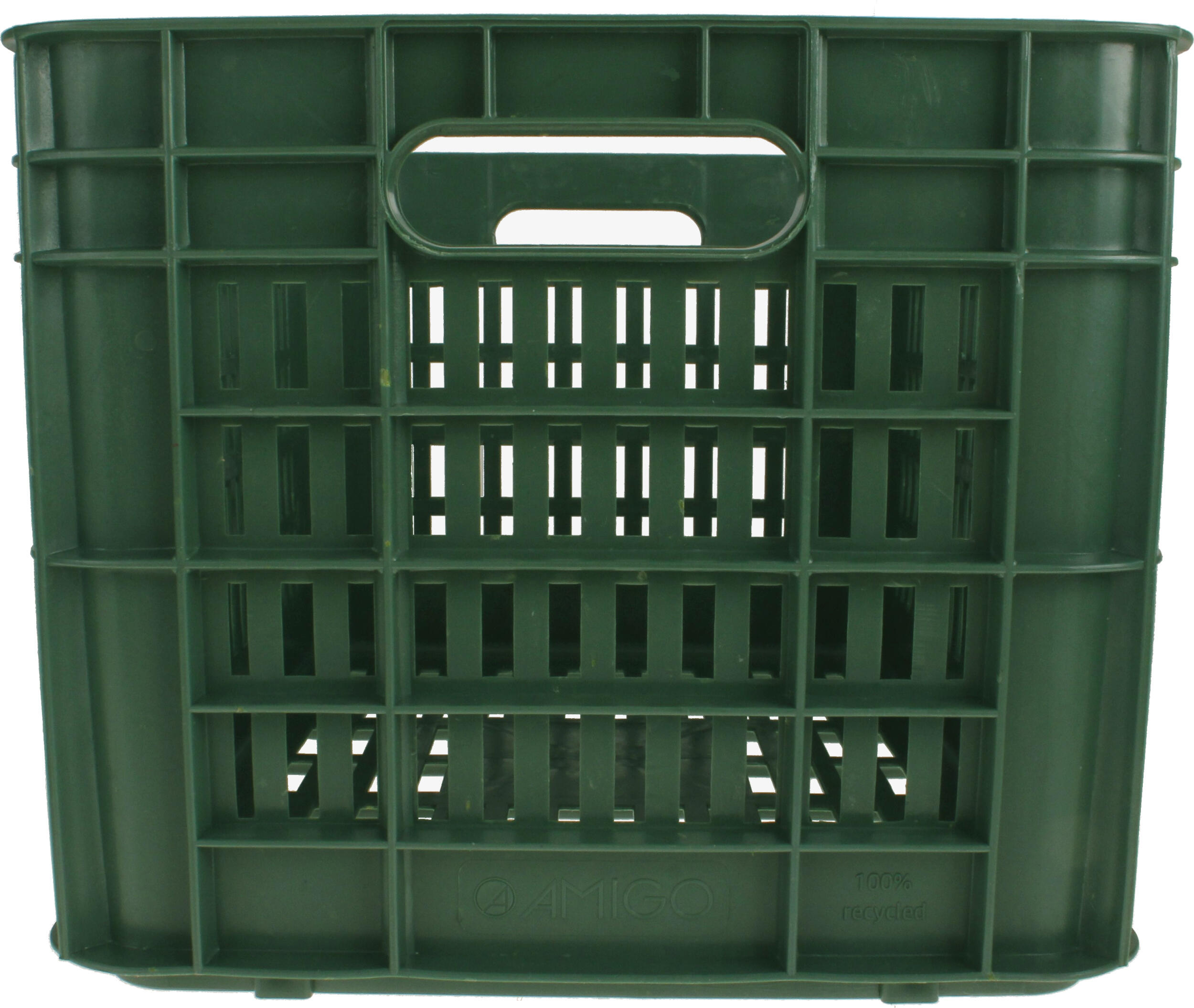 AMIGO fietskrat 30 liter 100% gerecycled kunststof donkergroen 7/7