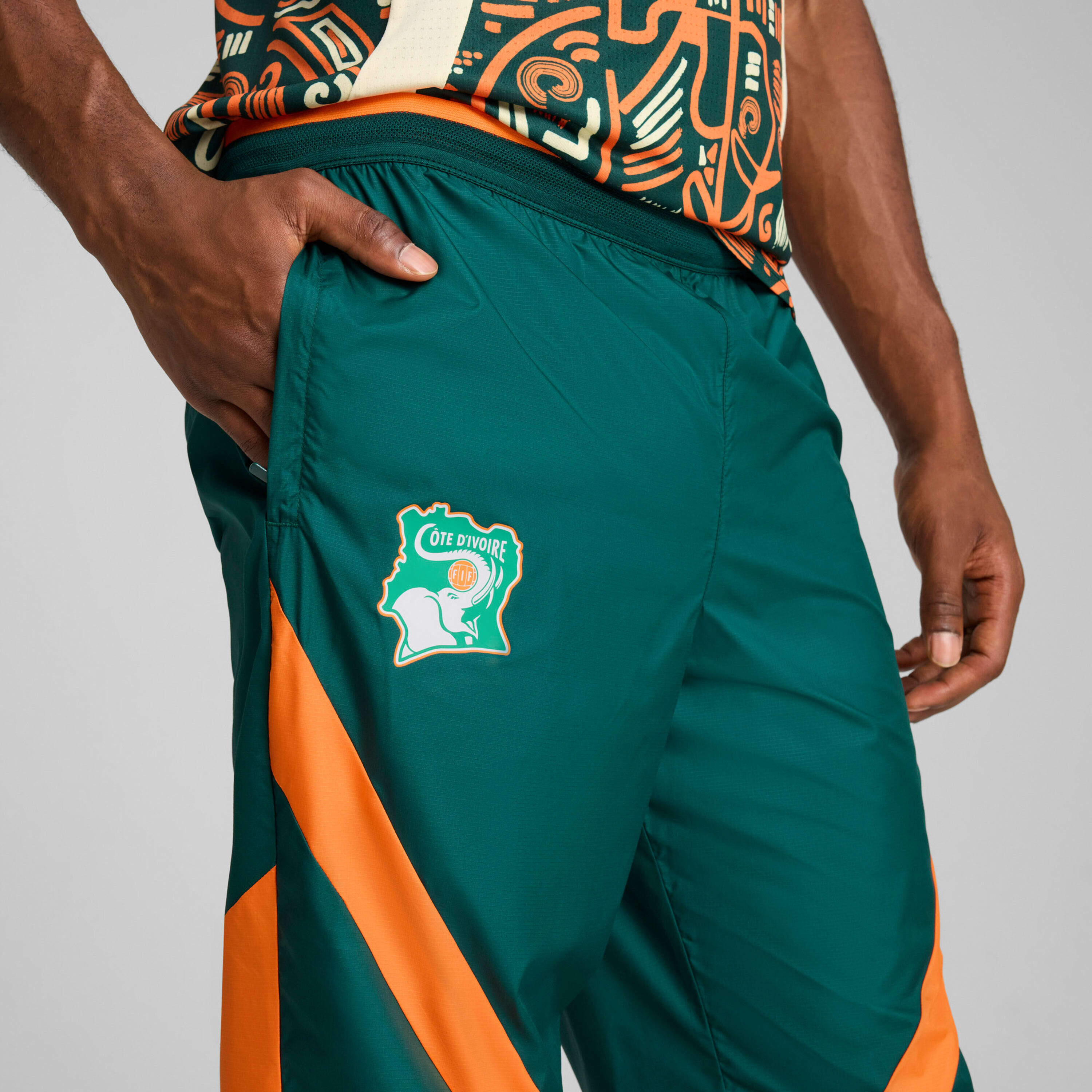 Pantalon tissé d'avant match Côte d'Ivoire 2025 Homme PUMA 7/7