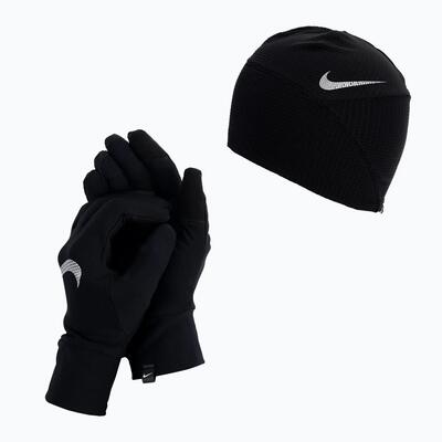 Set Cappello E Guanti Corsa Donna Nike Essential Nero