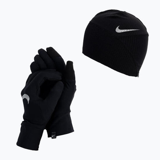 Set Cappello E Guanti Corsa Donna Nike Essential Nero