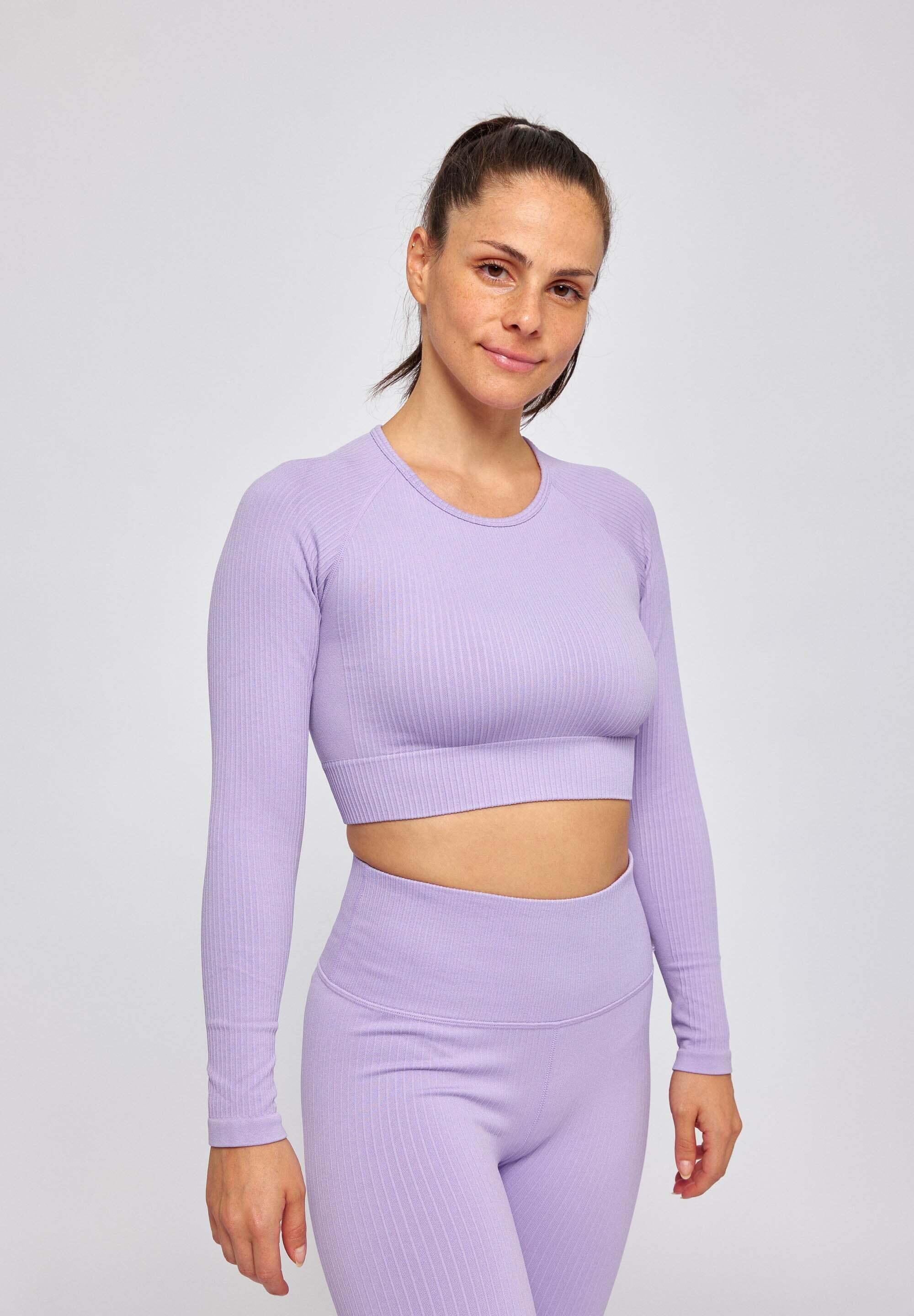 GERIPPTES SPORTSHIRT LANGARM DAMEN 2/5