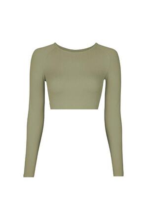 GERIPPTES SPORTSHIRT LANGARM DAMEN