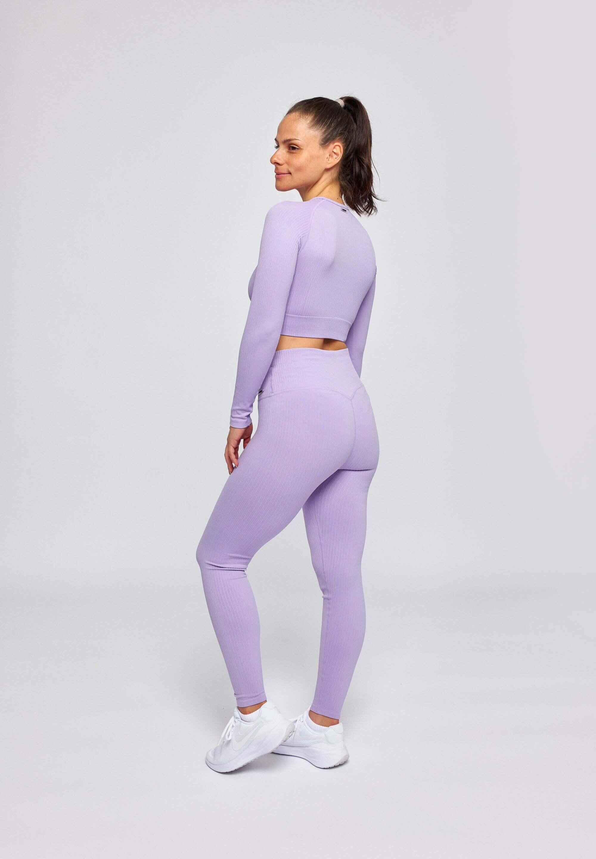 GERIPPTES SPORTSHIRT LANGARM DAMEN 3/5