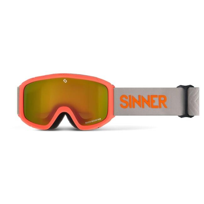 Ochelari ski snowboard SINNER Duck Mountain, Portocaliu Neon, Copii