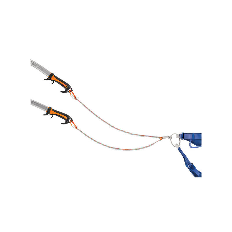 Sangle antiperte Petzl V-LINK dublă pentru 2 pioleți extensibil 46–106 cm
