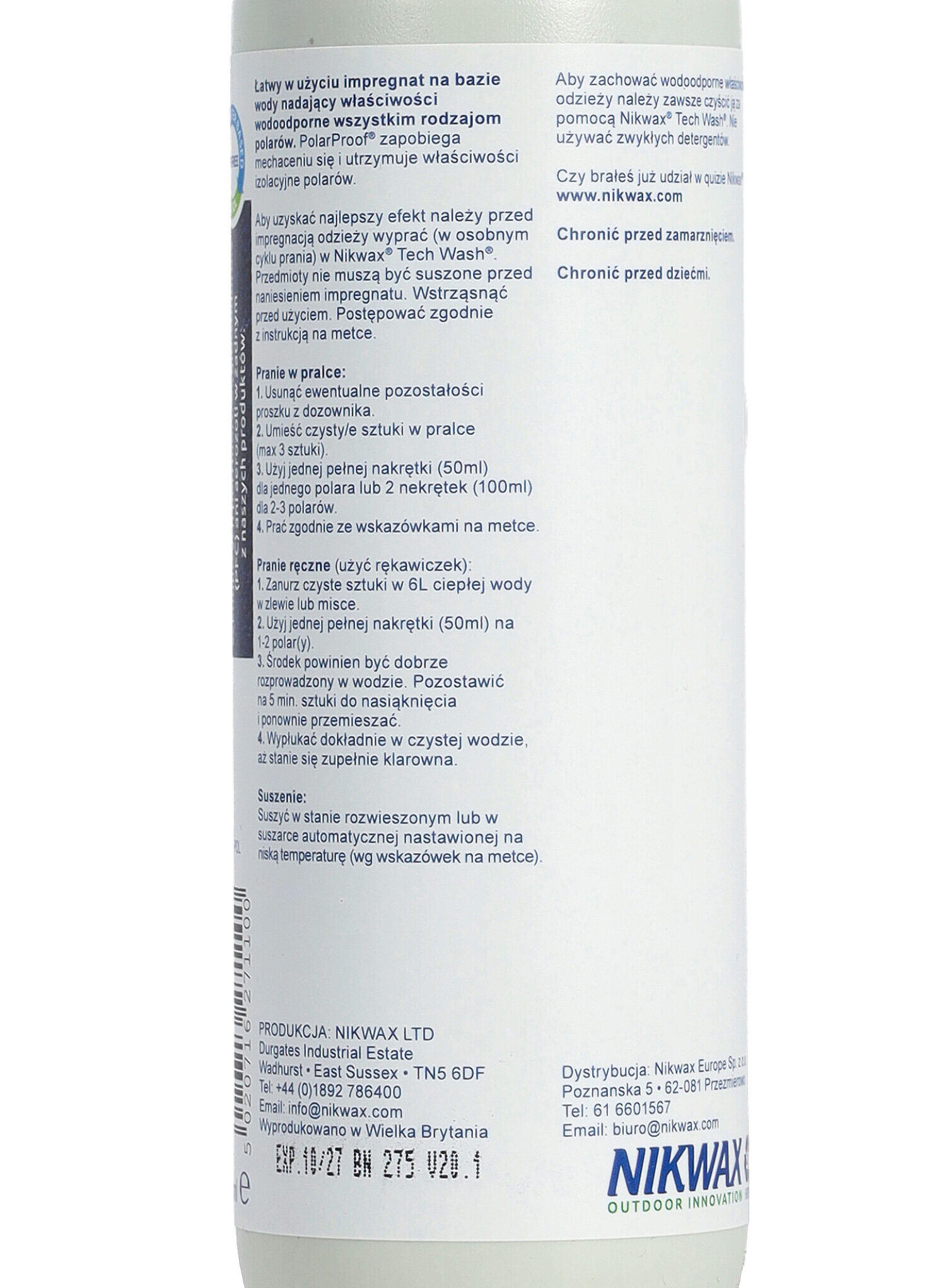 NikWax PolarProof 300ml - Polaire/PrimaLoft 4/4