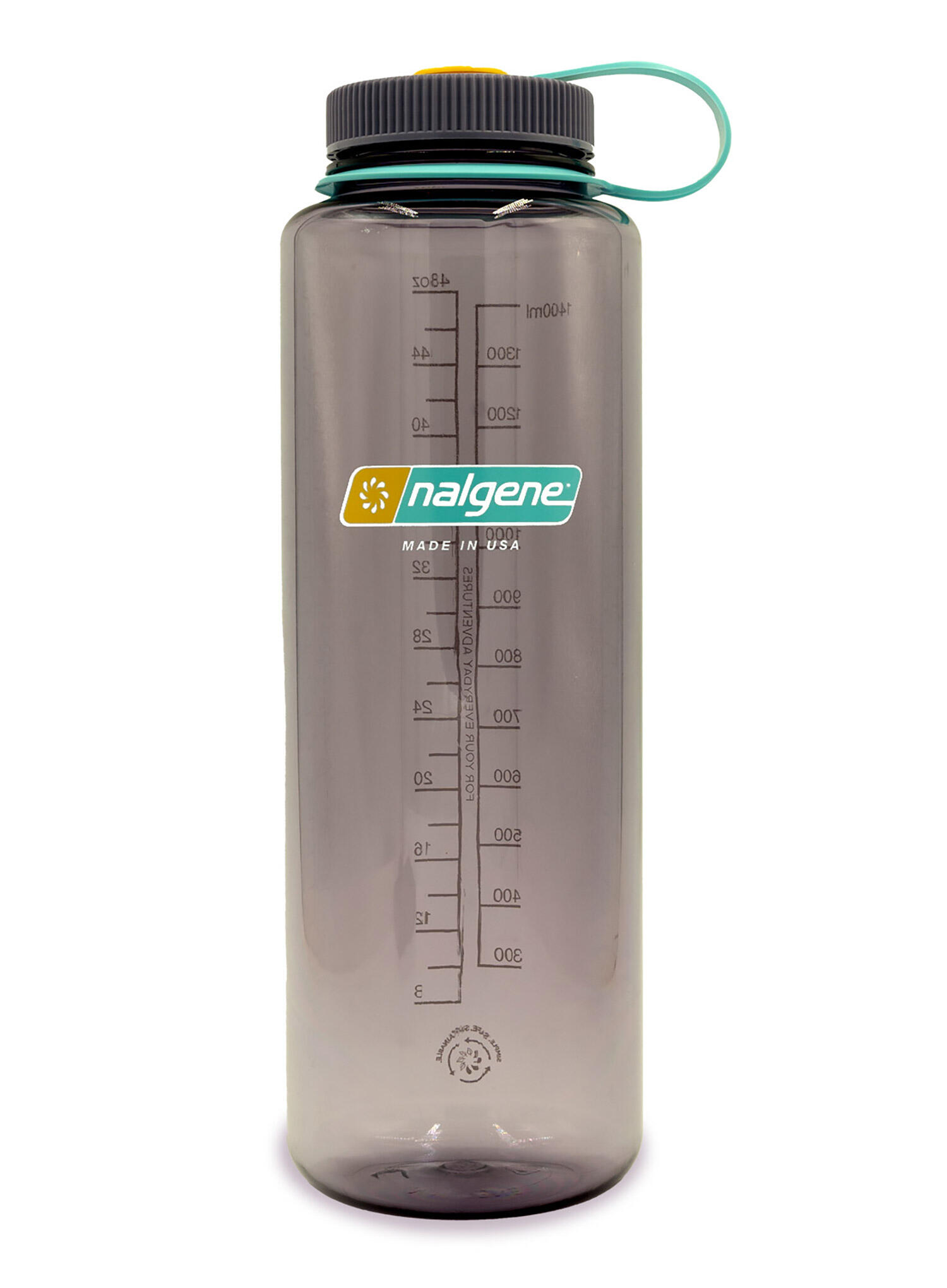 NALGENE 1.5L Wide Mouth Sustain Water Bottle - Made From 50% Plastic Waste - Aubergine