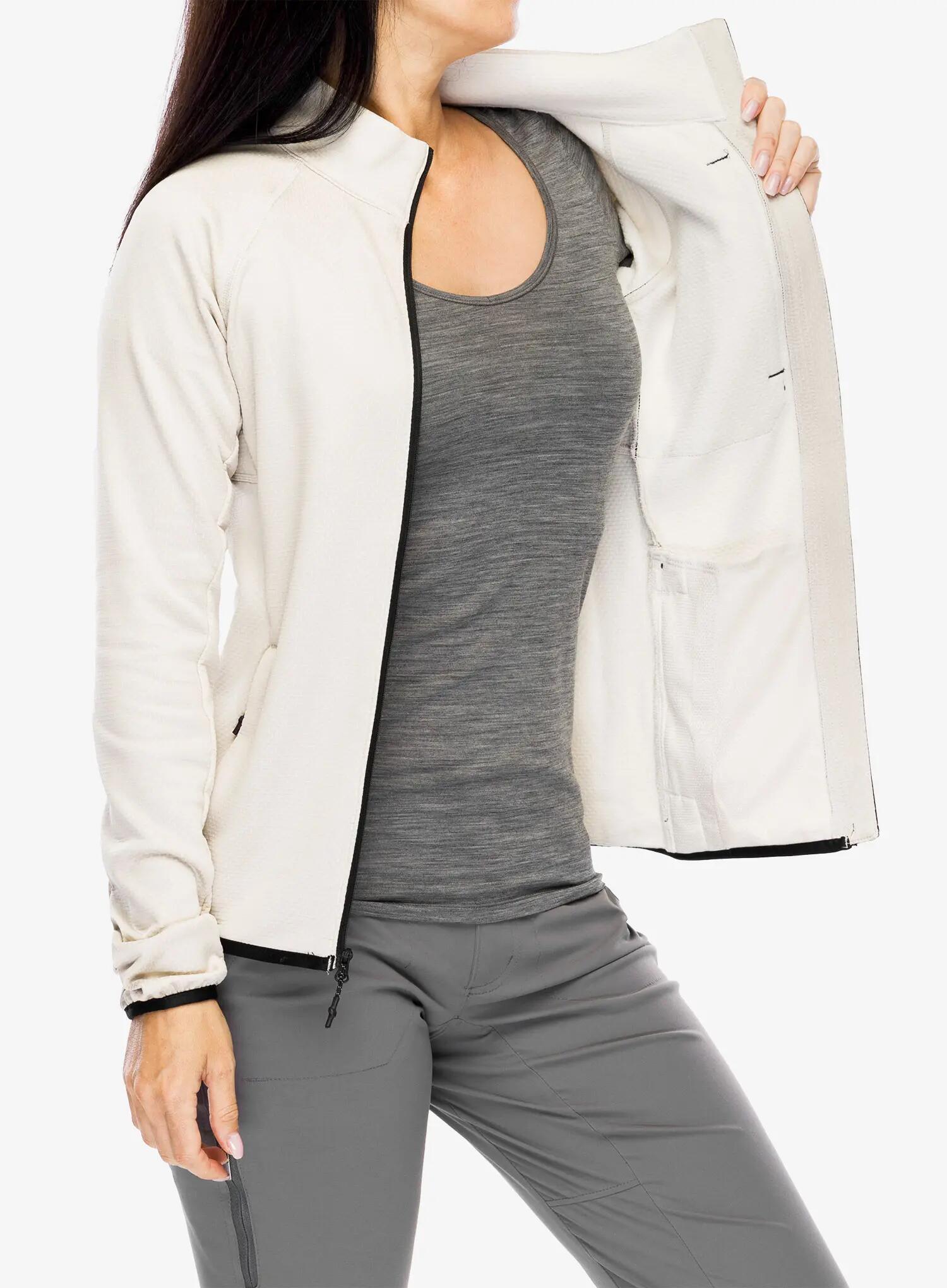 Columbia Triple Canyon Grid Women's Fleece Full Zip Beige 6/7
