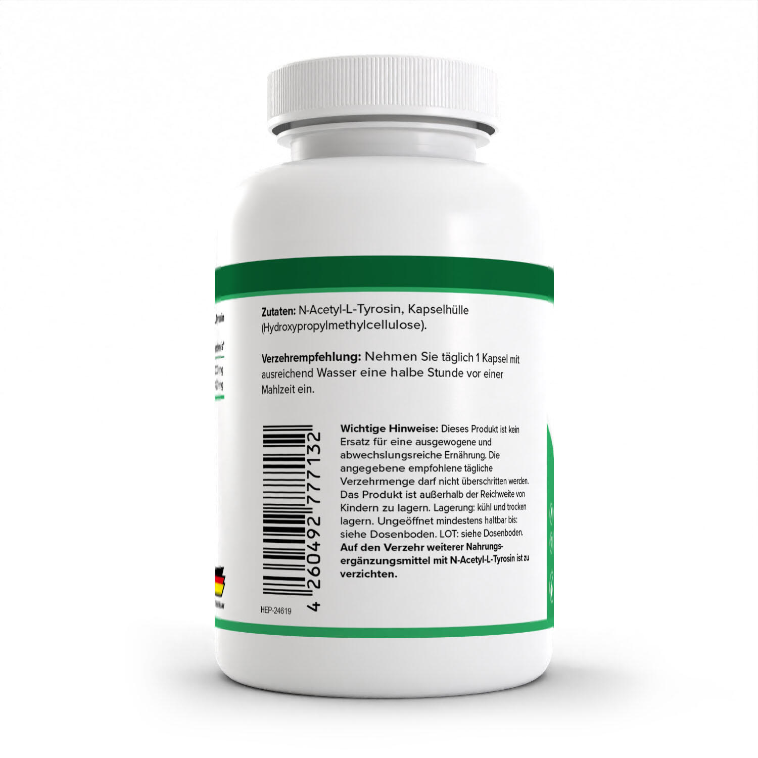 Zec+ Health+ N-Acetyl L-Tyrosine (60 Caps) Unflavored - Acides aminés 3/3