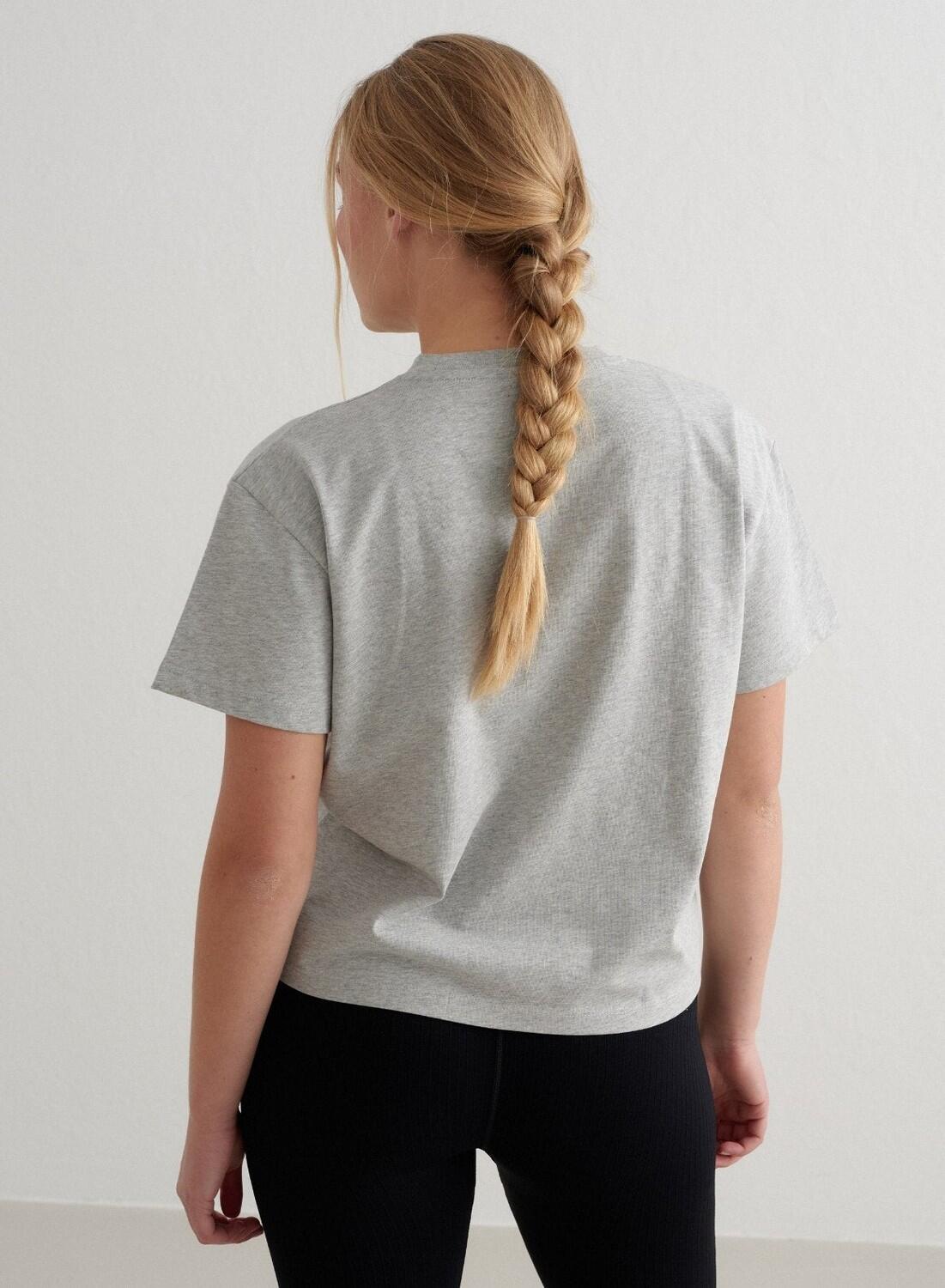 Femme T-shirt à manches courtes Varsity Gris Melange 3/6