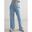 Pantalon de yoga pour femmes à jambes larges Côtes Poids léger Bleu clair