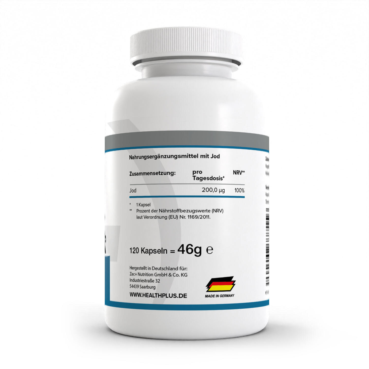 Zec+ Health+ Iodine (120 Caps) Unflavored - Vitamines, minéraux et santé 2/3
