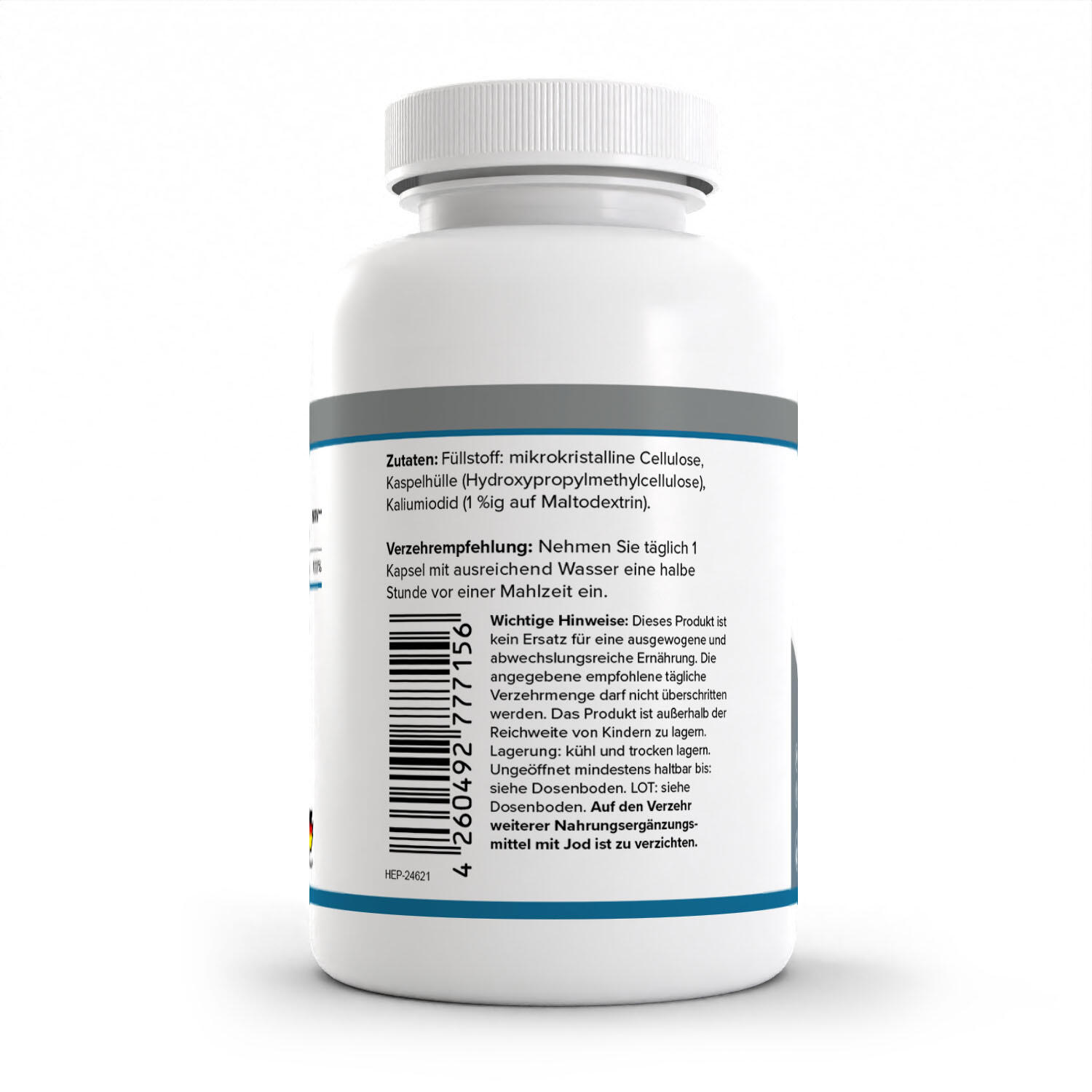 Zec+ Health+ Iodine (120 Caps) Unflavored - Vitamines, minéraux et santé 3/3