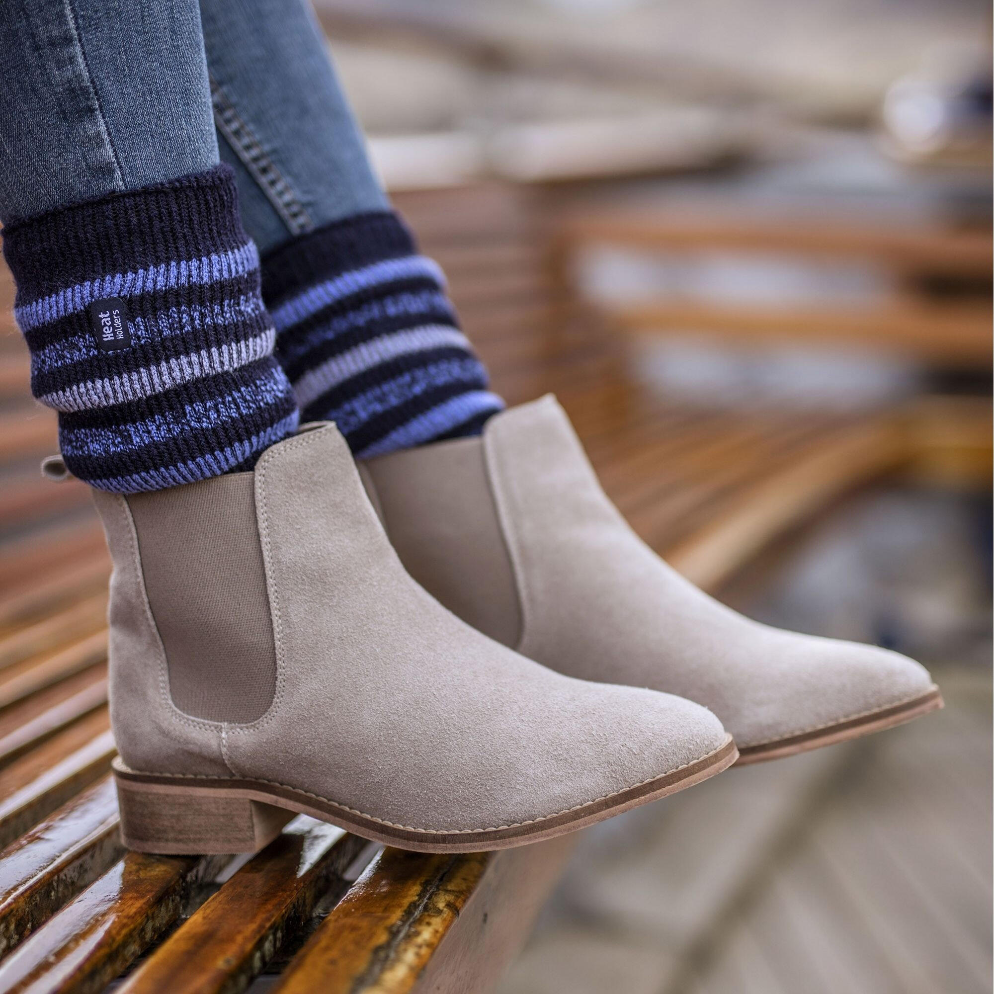 Ladies Twist Patterned Thick Winter Thermal Socks 4/6