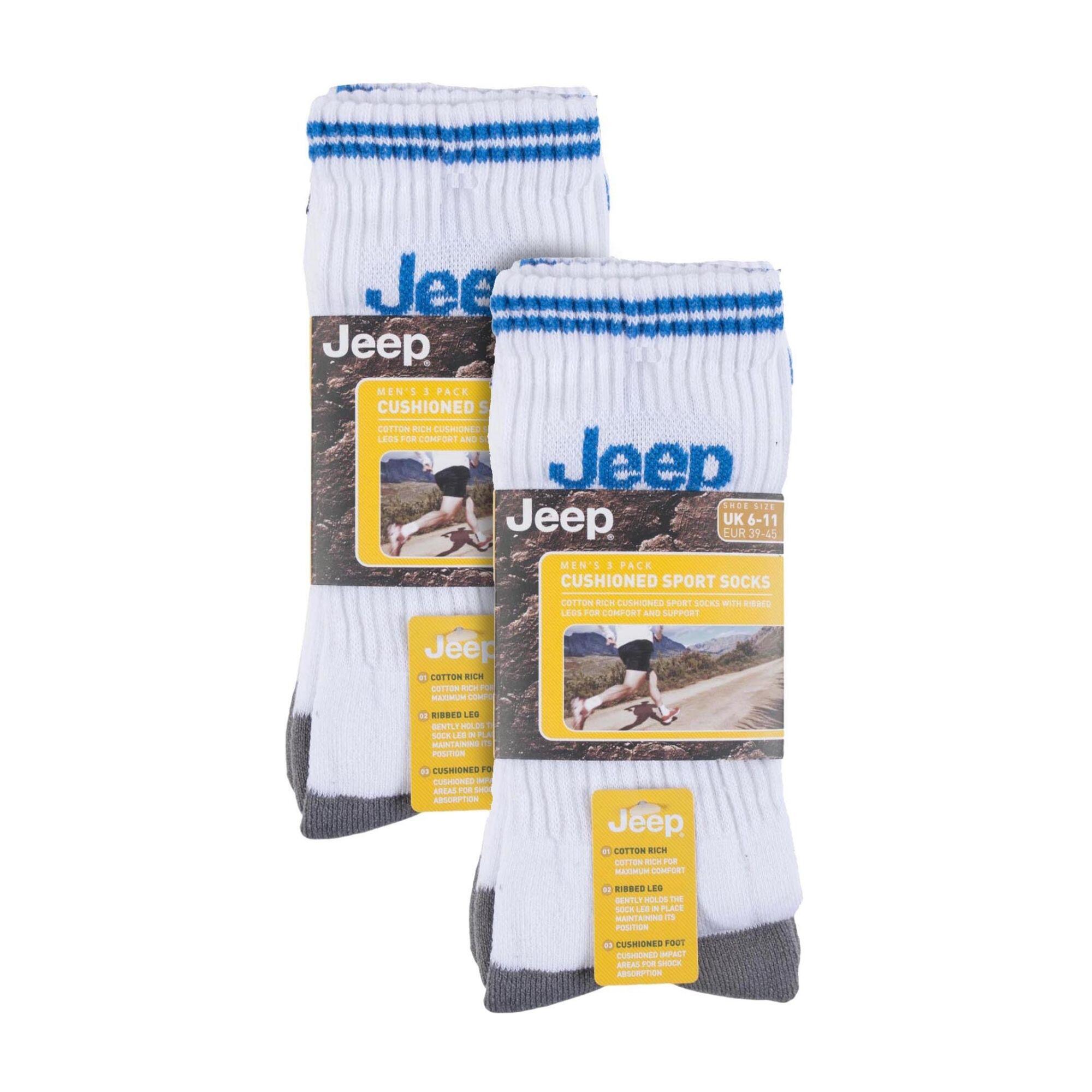 Men's 6 Pack Multipack Cushioned Crew Sport Socks - Outdoor Running 2/4