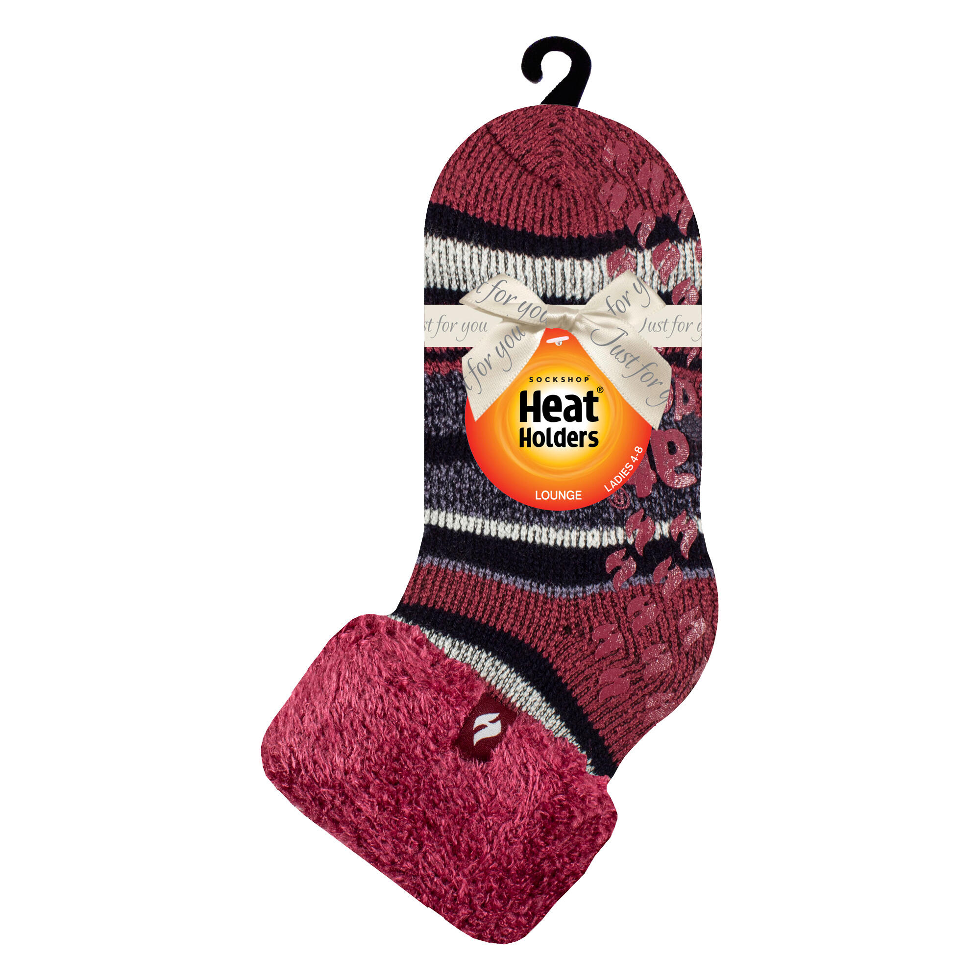 Ladies Soft Stripe Lounge Socks for Winter 2/6