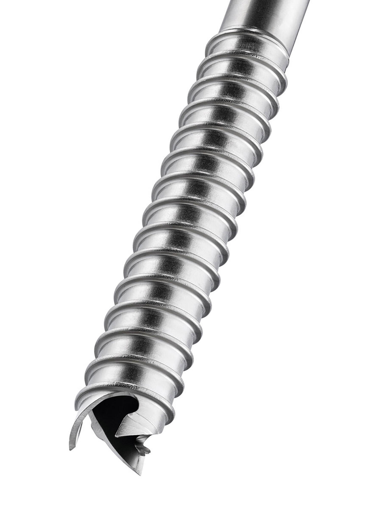 Broche à glace Petzl Laser 13 cm acier fileté pointe 3 dents plaque aluminium 2/4