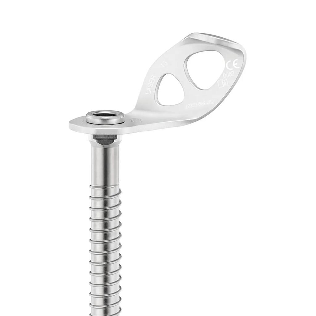 Ice Screw Petzl Laser 13 cm Steel Threaded Three-Tooth Tip Aluminum Plate