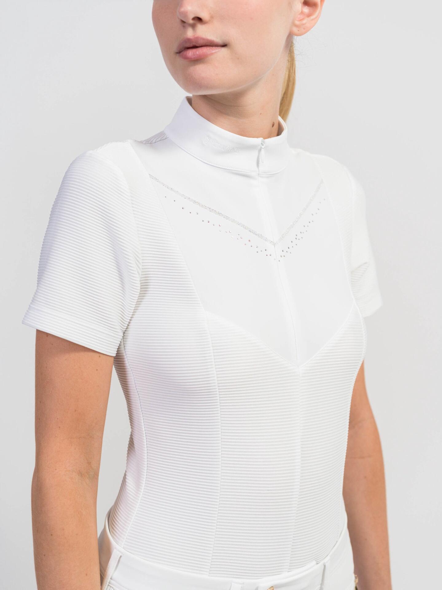 SAMSHIELD Whitesamshield Scarlett Short Sleeves Women Shirt Texturized