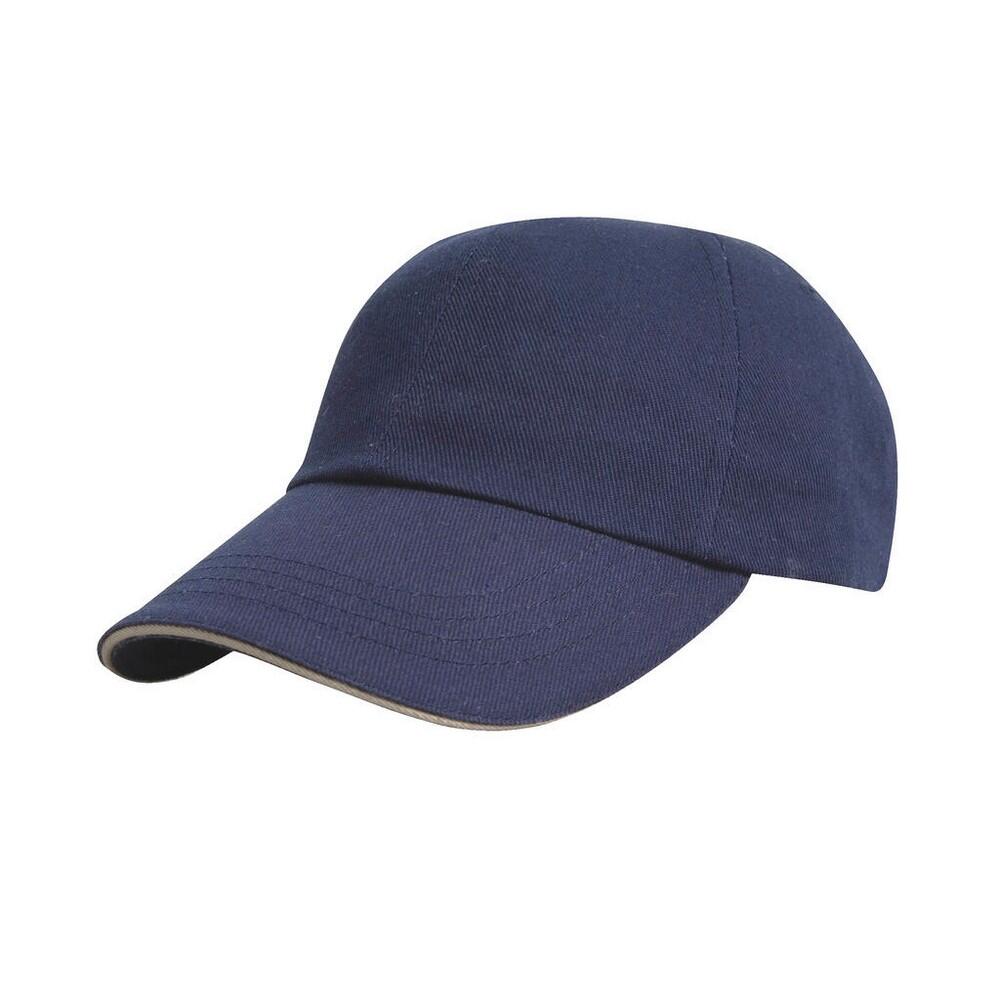 Katoenen Boor Zware Baseballpet (Marine/Putty) 2/2