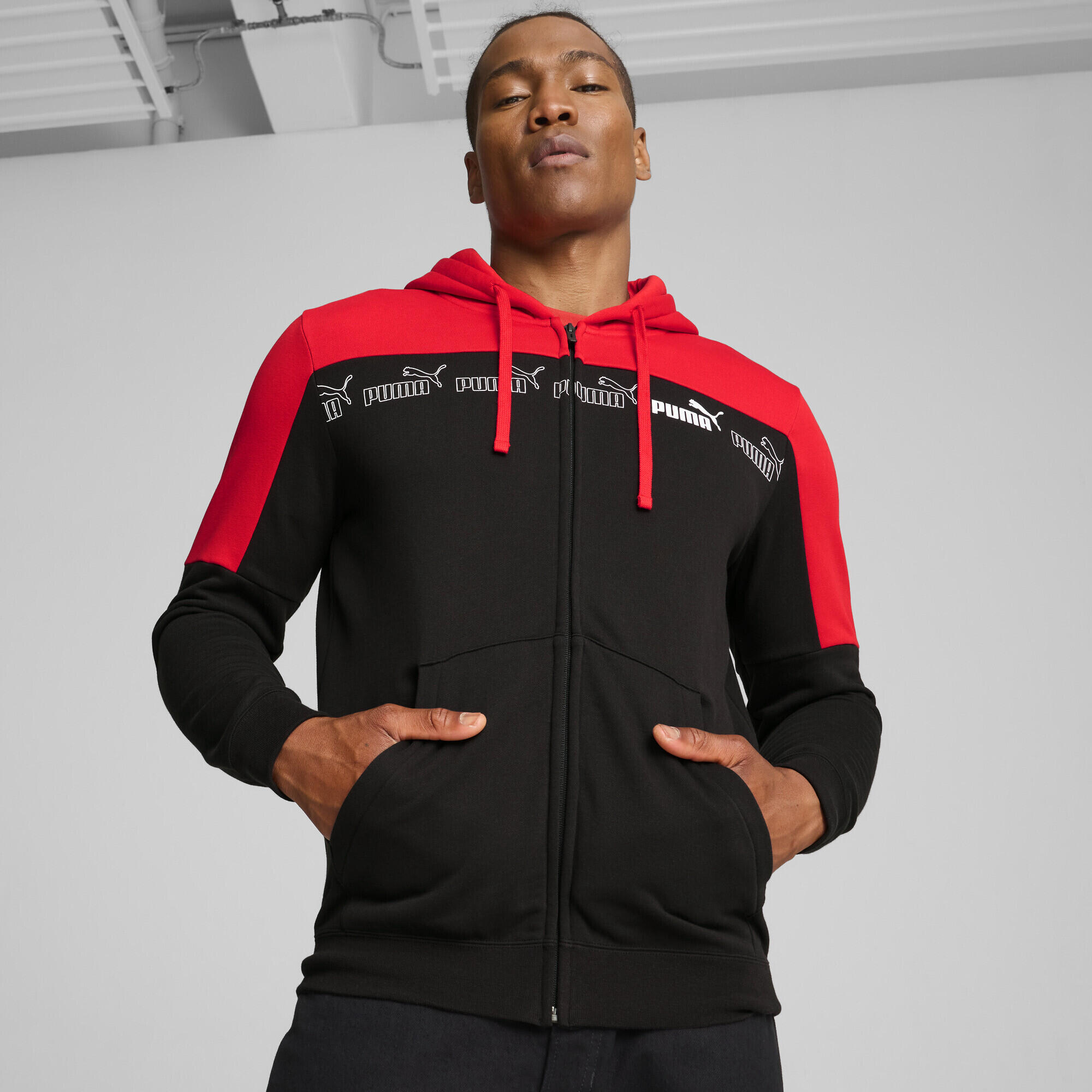 Męska rozpinana bluza z kapturem Around the Block PUMA