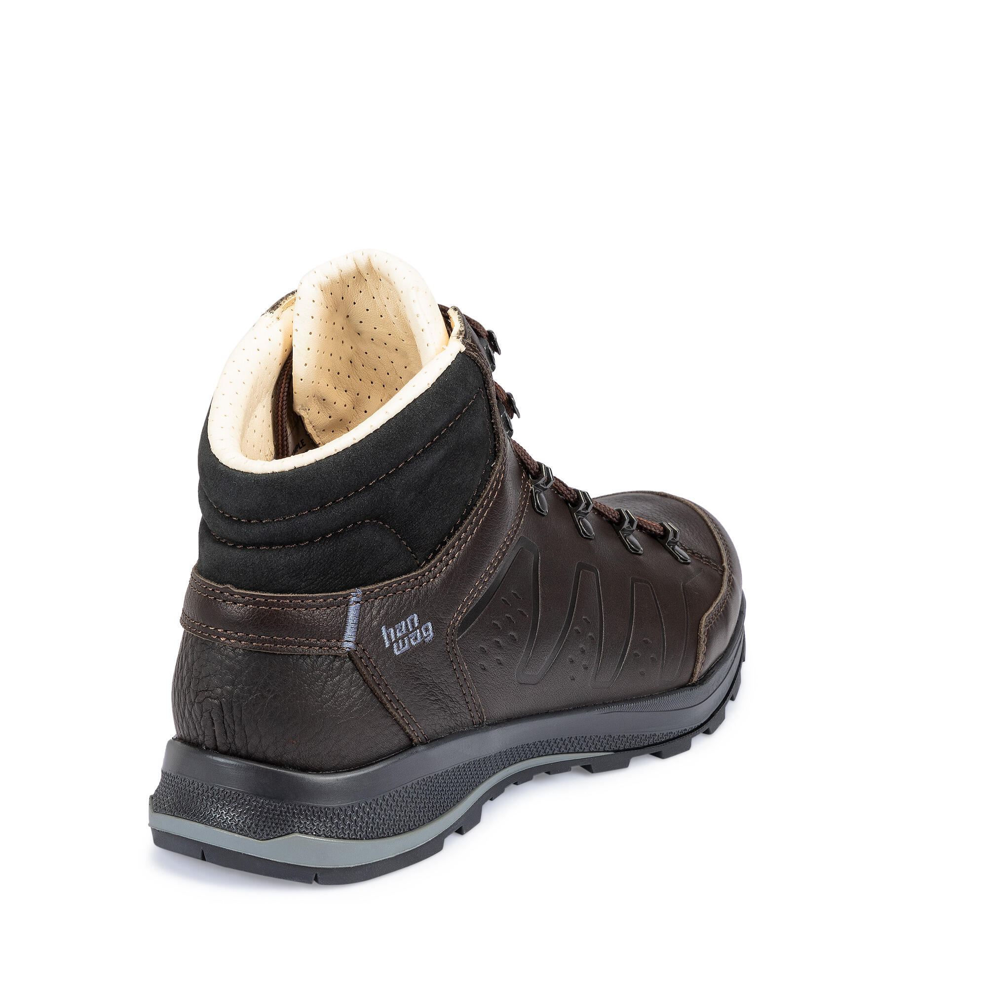 Hanwag Herren Travi LL Yak Wanderschuh Echtleder in dunkelblau 3/5