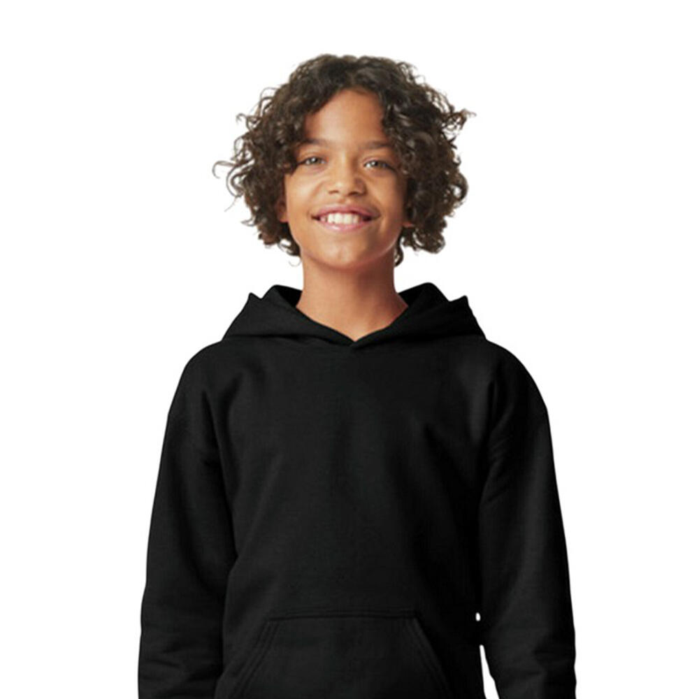 Sweat À Capuche SOFTSTYLE Enfant (Noir) 2/2