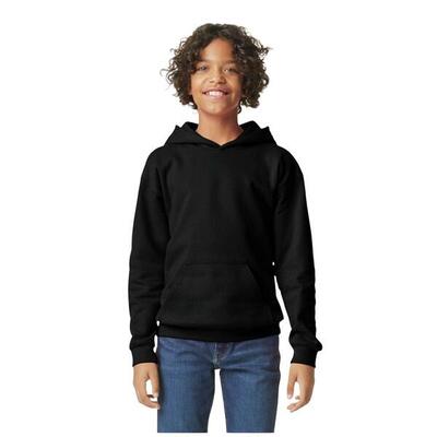 Kinder/kids softstyle plain fleece midweight hoodie (lichtroze)