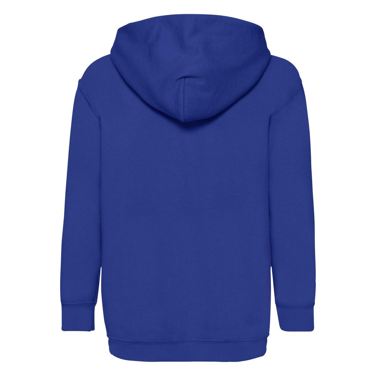 Felpa Con Cappuccio Bambini Fruit Of The Loom Classic 260 Blu Reale 2/3