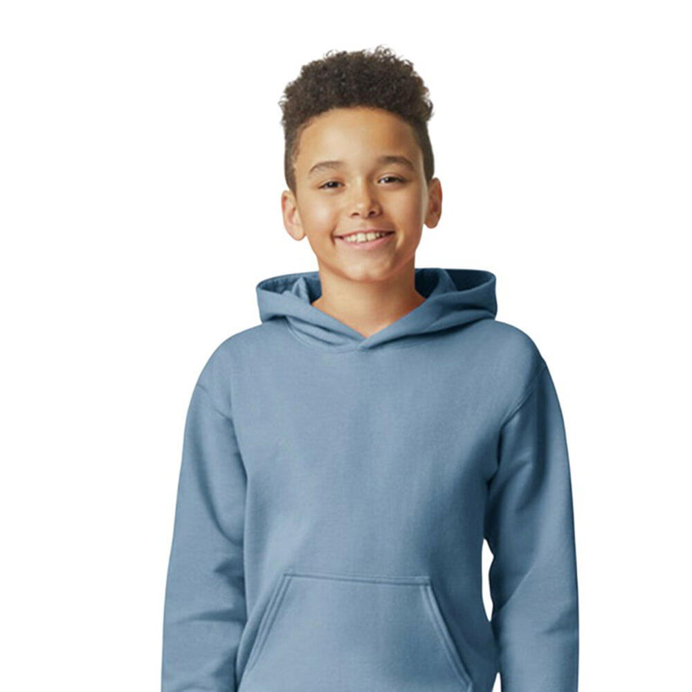 Sweat À Capuche SOFTSTYLE Enfant (Bleu De Gris) 2/2