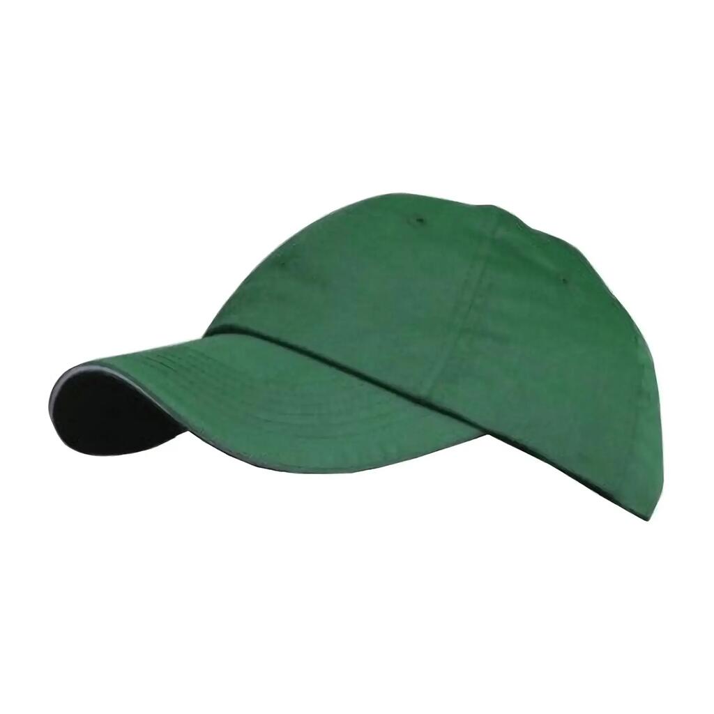 Plain Premium Heavy Brushed Baseball Cap (Forest/Putty)