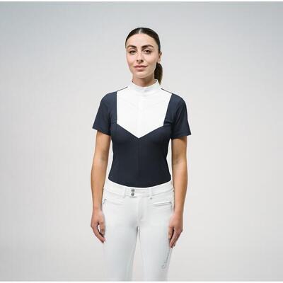 Samshield scarlett short sleeves women shirt texturized blauw