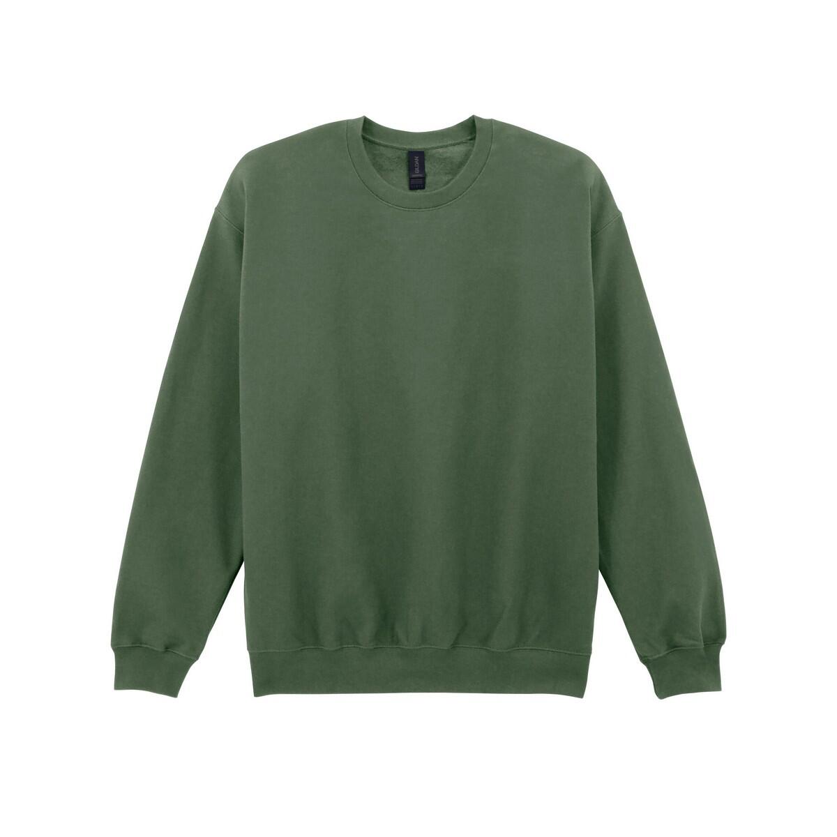 Camisola de lã de peso médio Softstyle unissexo para adultos Verde Militar