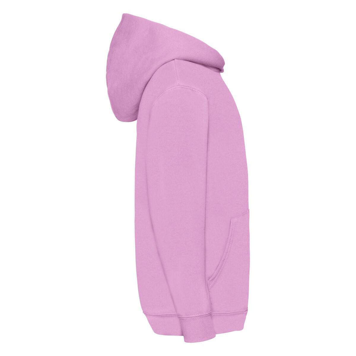 Felpa Con Cappuccio Bambini Fruit Of The Loom Classic 260 Rosa Chiaro 3/3