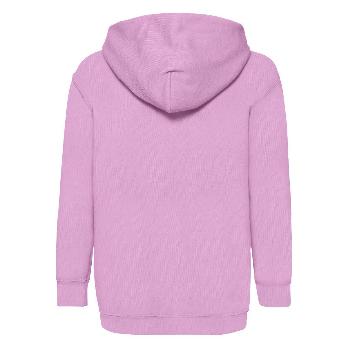 Felpa Con Cappuccio Bambini Fruit Of The Loom Classic 260 Rosa Chiaro 2/3