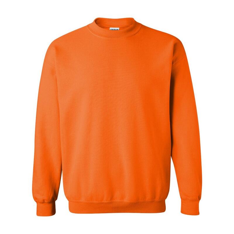 Camisola de gola redonda de mistura pesada unissexo para adultos S Laranja