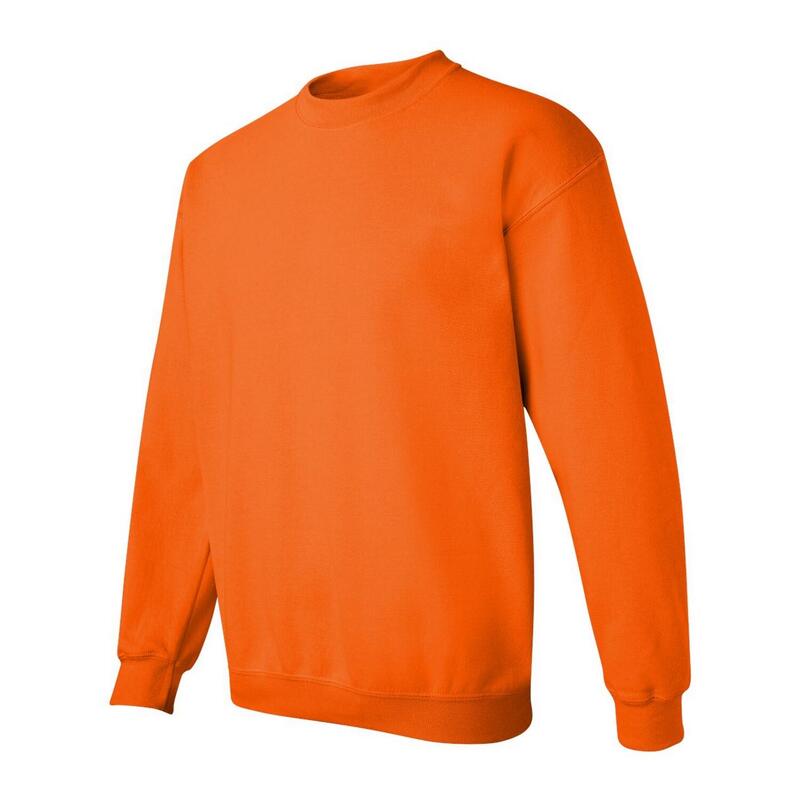 Camisola de gola redonda de mistura pesada unissexo para adultos S Laranja