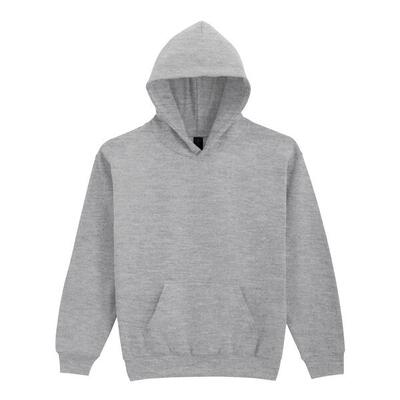 Felpa Con Cappuccio Pile Bambini Gildan Softstyle Grigio Freddo