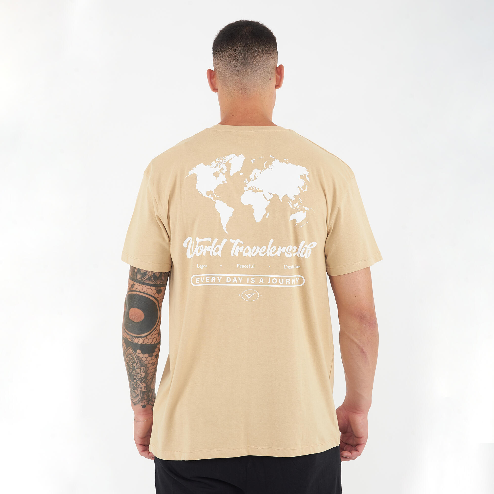 T-shirt in cotone da uomo TRAVELER beige 2/6