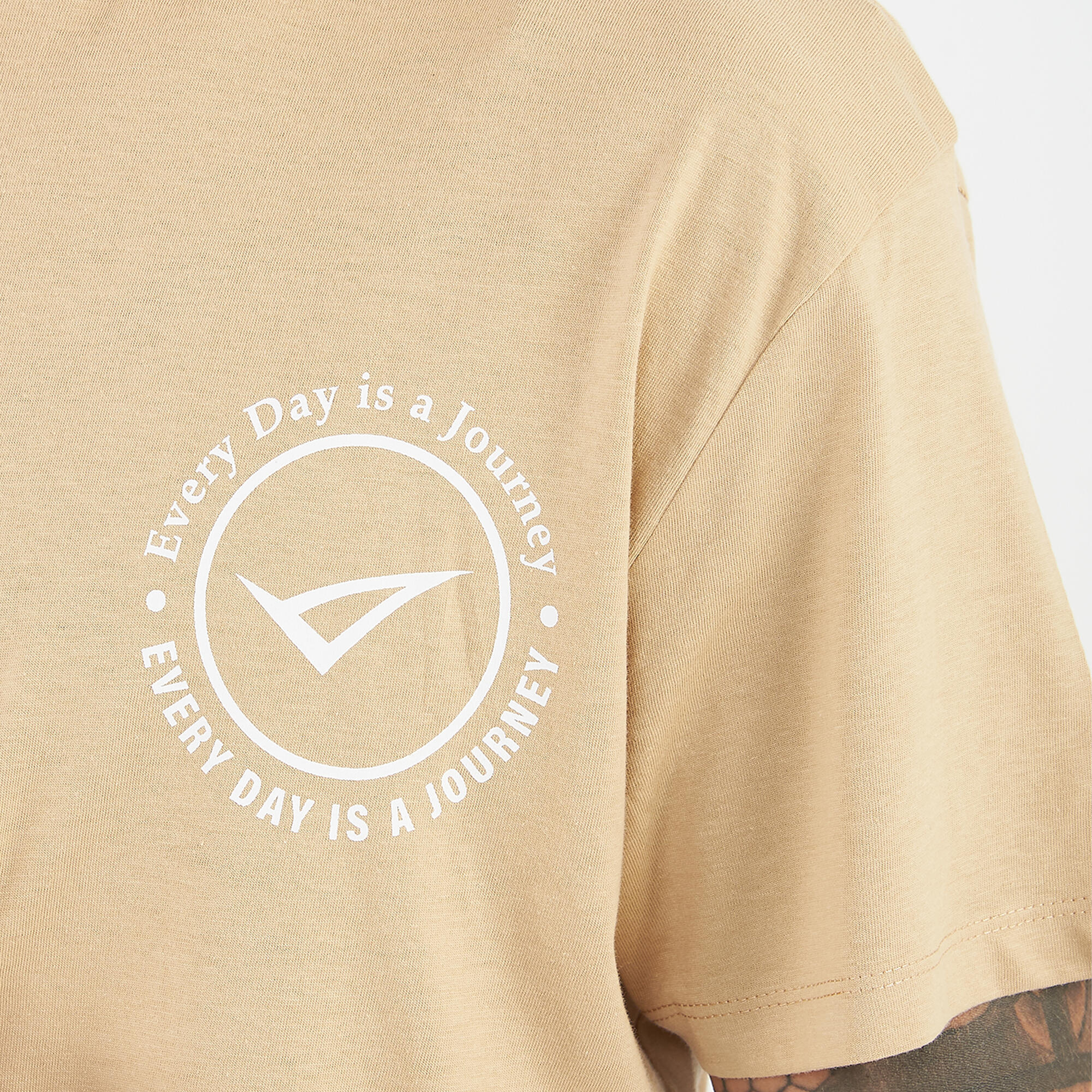 T-shirt in cotone da uomo TRAVELER beige 3/6