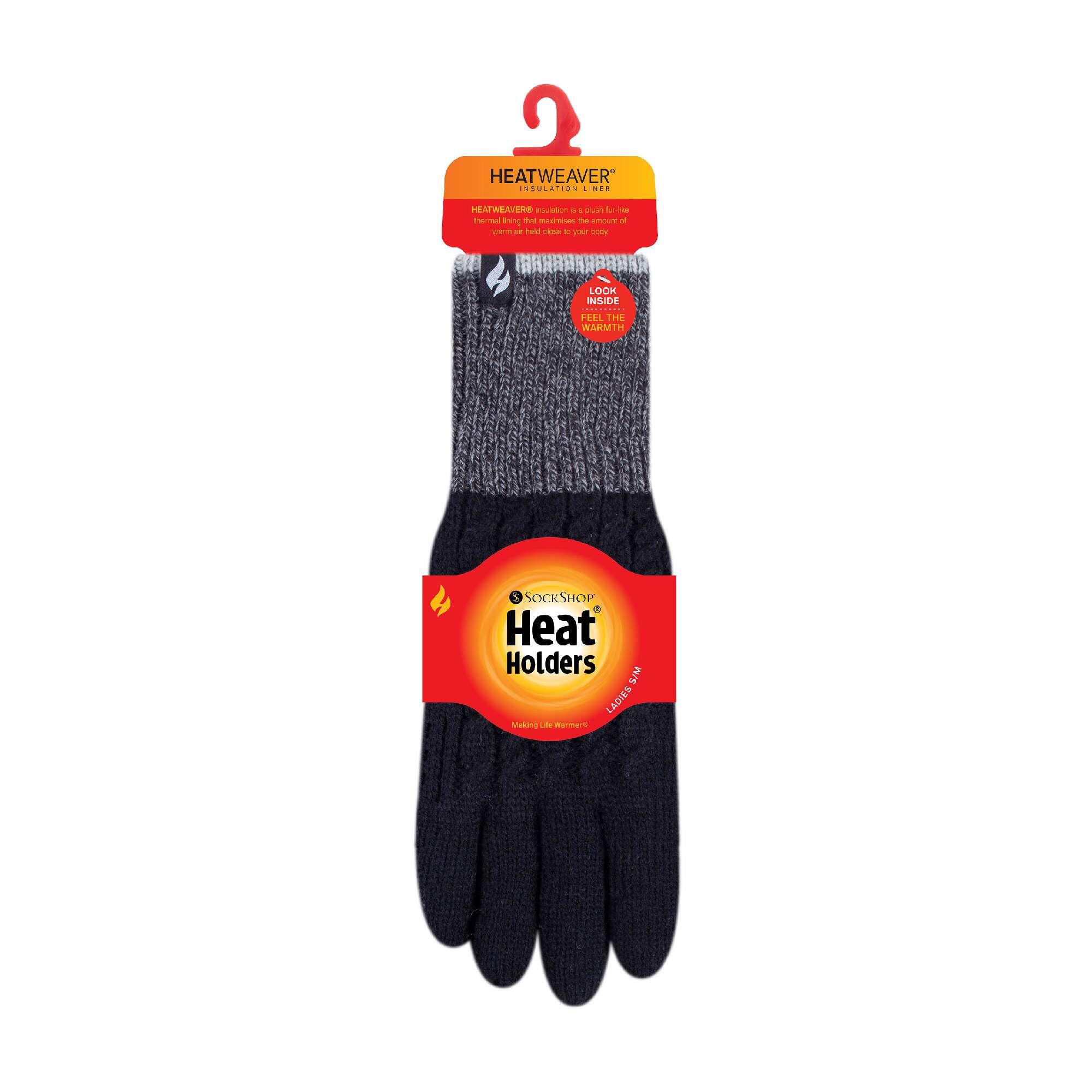 Womens Patterned Fleece Lined Warm Thermal Gloves for Winter 2/5