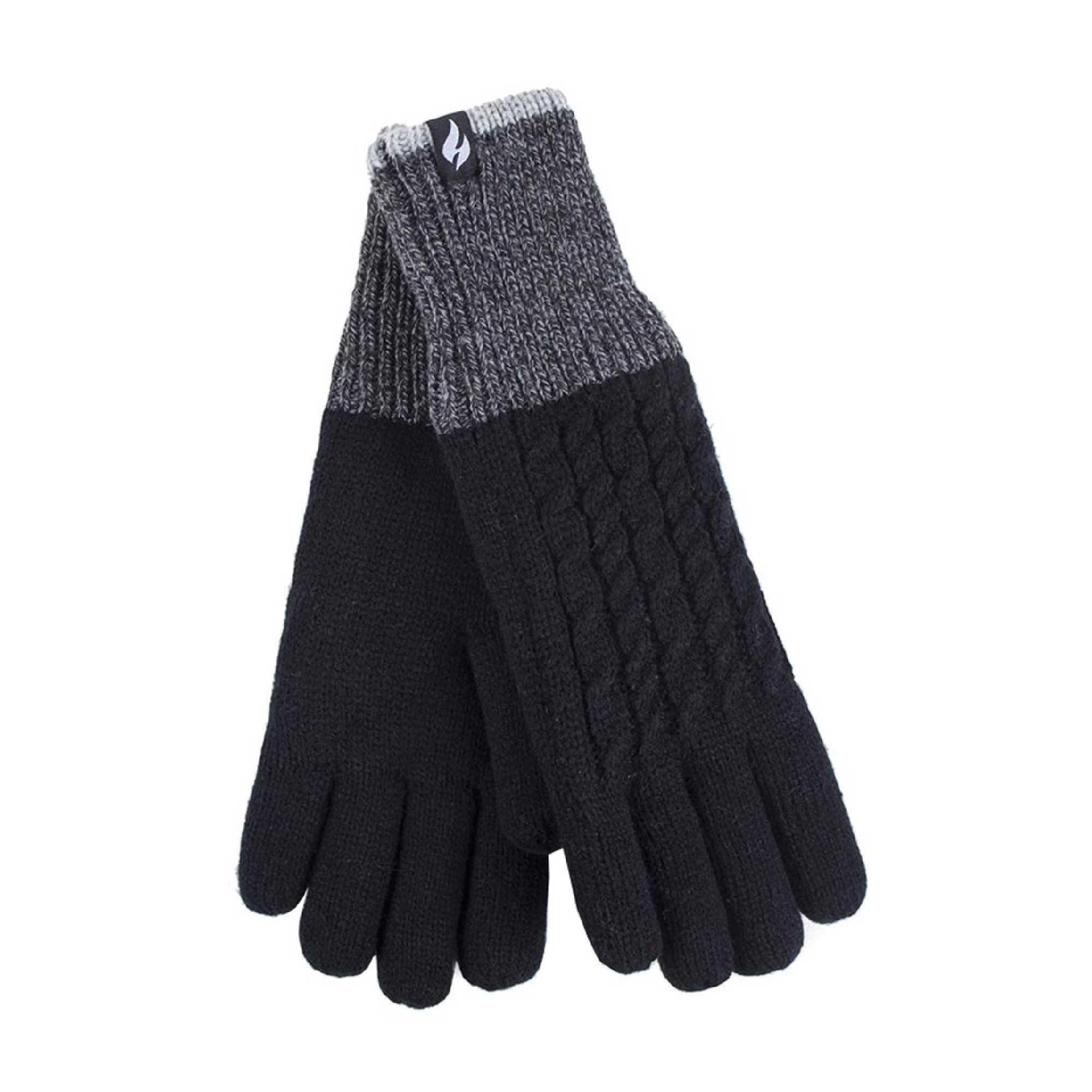 Womens Patterned Fleece Lined Warm Thermal Gloves for Winter