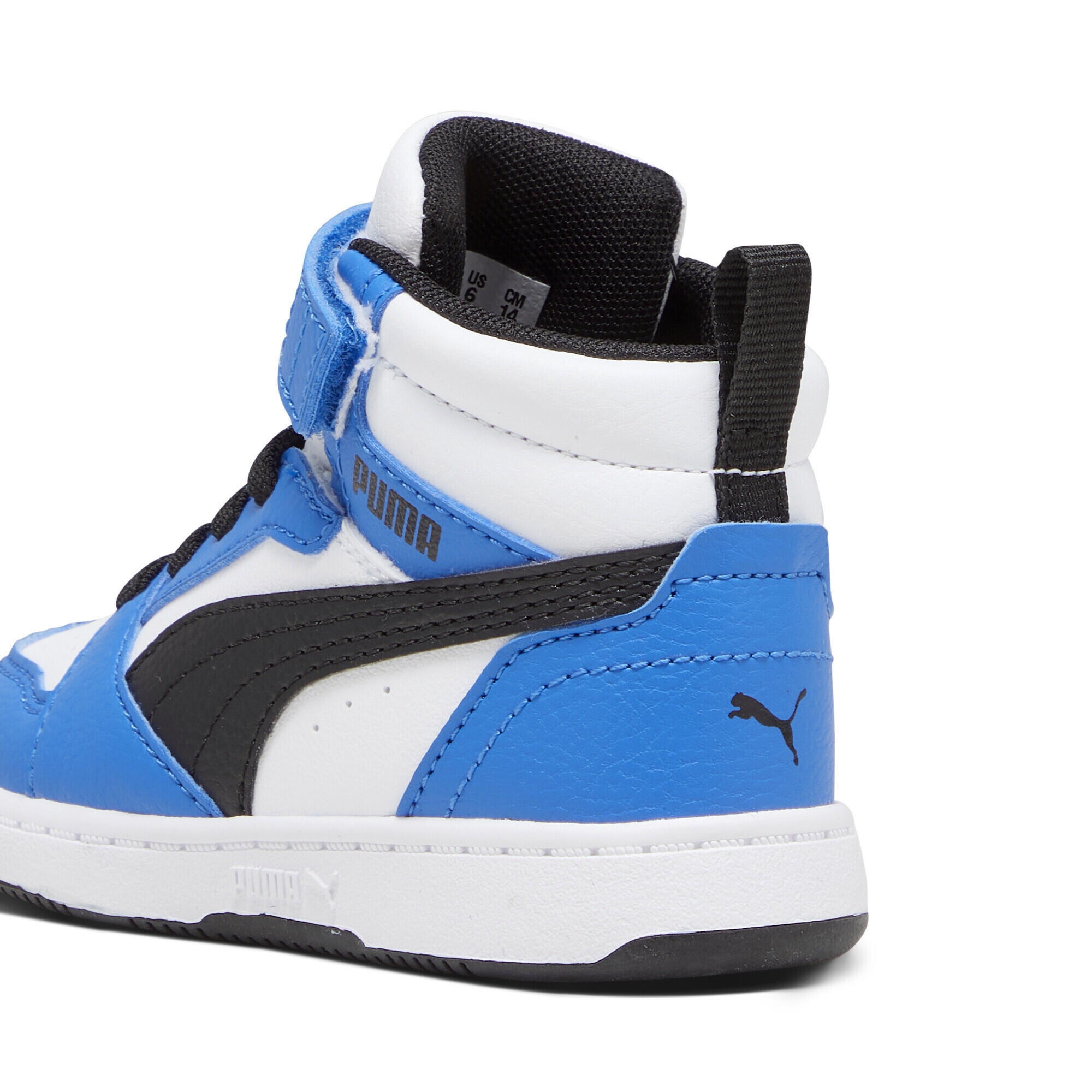 Galochas Infantil Rebound V6 Mid PUMA White Black Racing Blue 2/7