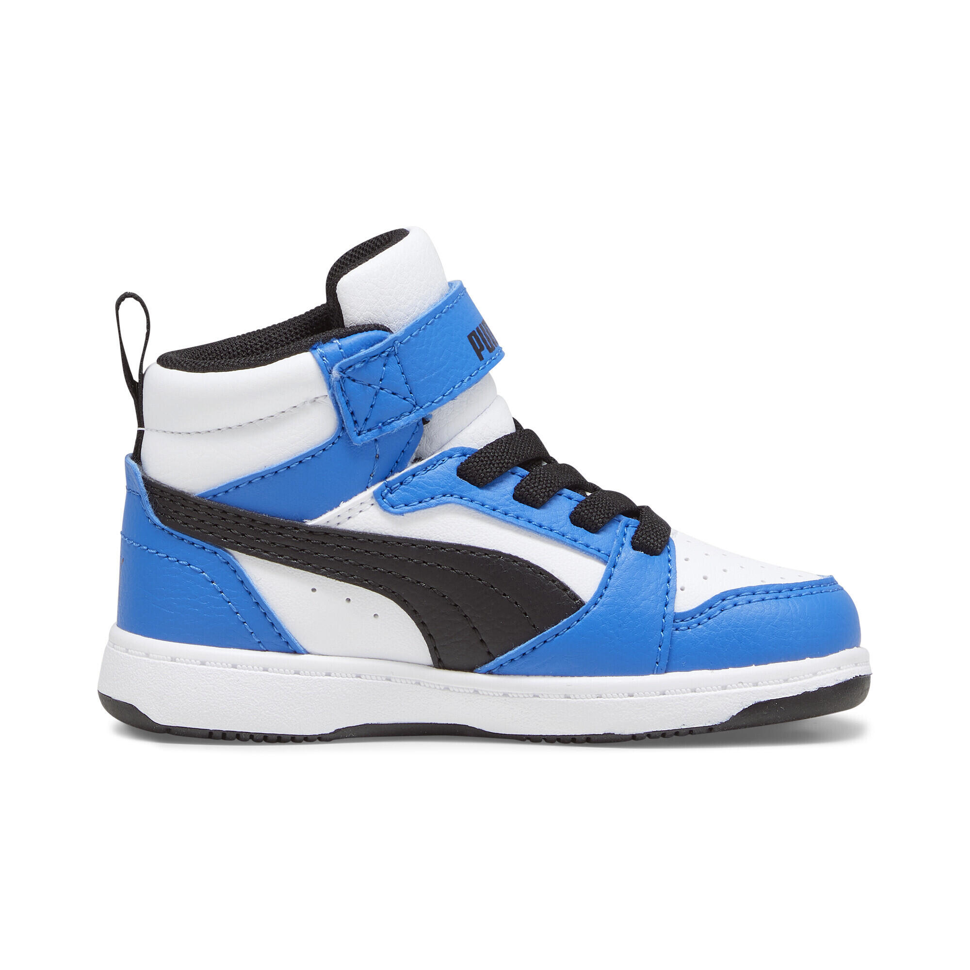 Galochas Infantil Rebound V6 Mid PUMA White Black Racing Blue 5/7