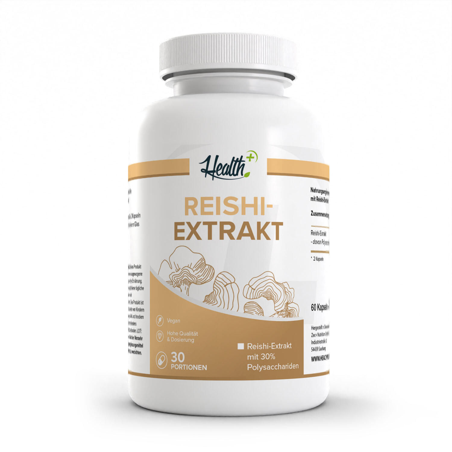 Zec+ Nutrition - Zec+ Health+ Reishi (60 Caps) Unflavoured - Vitamines, Minéraux Et Santé - Sels Minéraux - 40 G - Decathlon