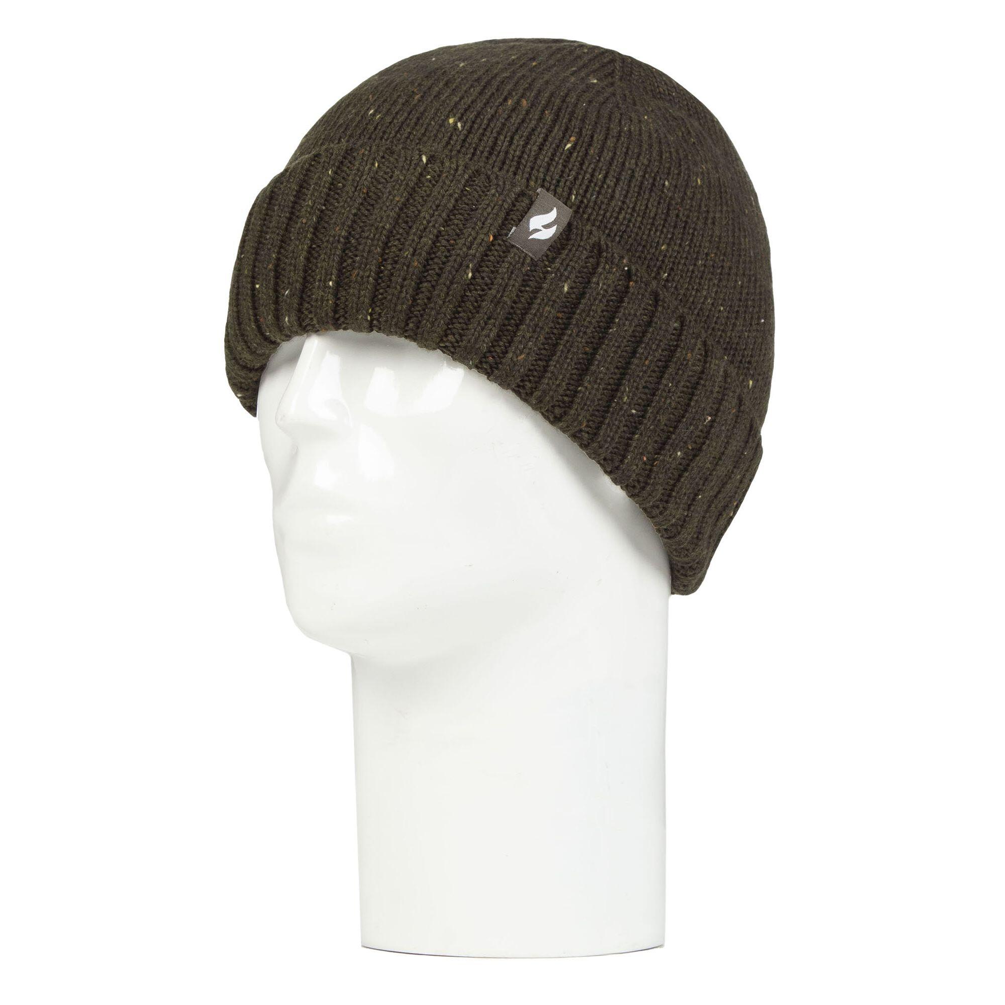 Warm Ribbed Cuff Beanie Hat for Men | Fleece Lined Chunky Winter Hat 3/5