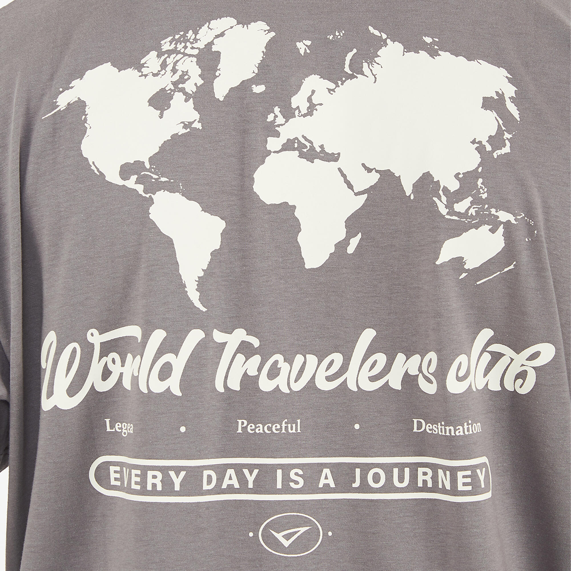 T-shirt in cotone da uomo TRAVELER grigio scuro 4/6