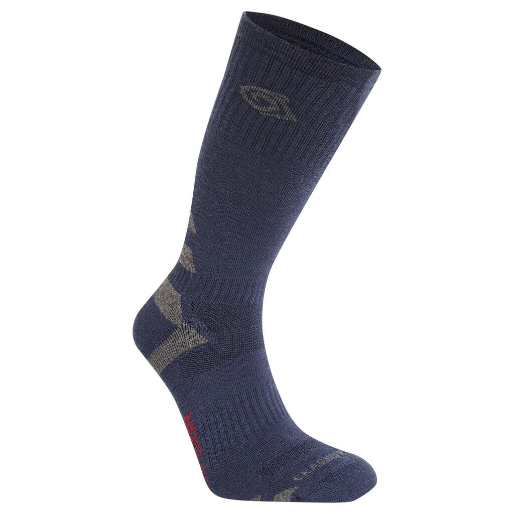 Unisex Adult Wool Blend Insect Repellent Advent Socks (Blue Navy/Coast Grey)