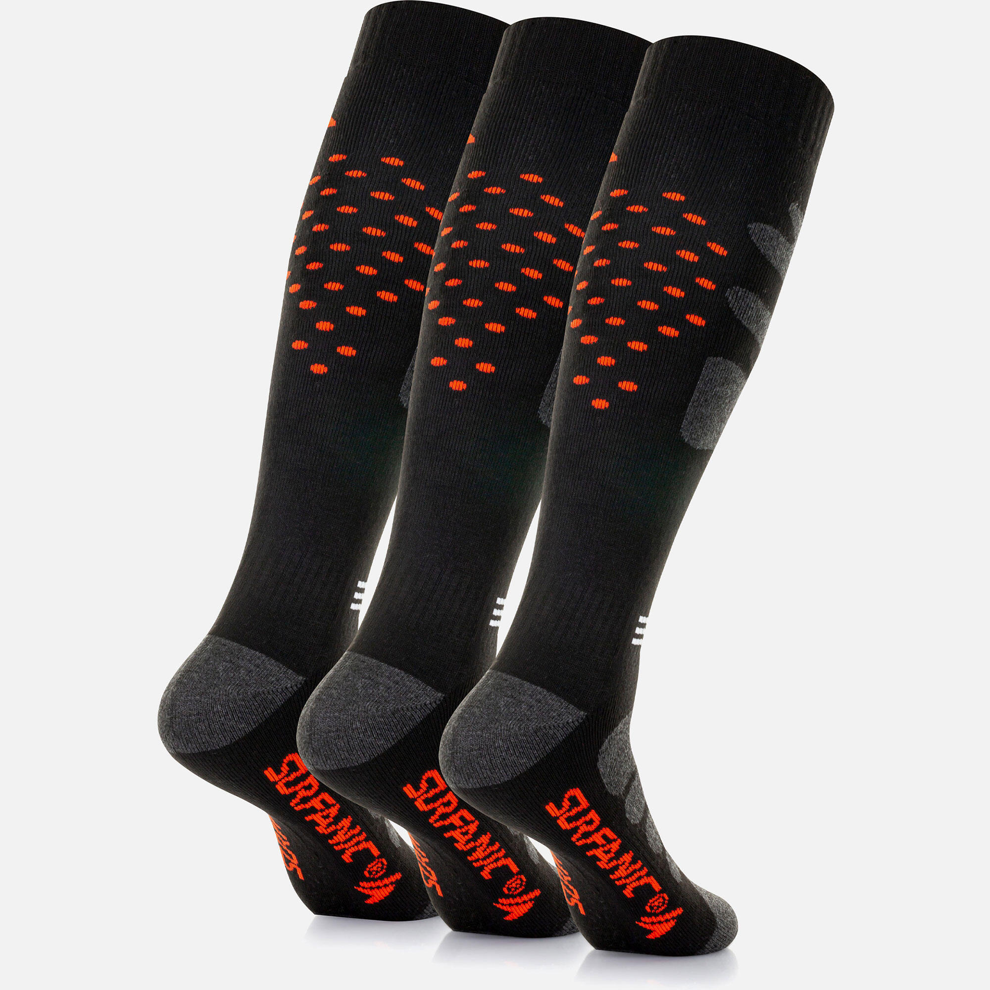 Pro Tech Plus 3pk Sock Orange 3/4