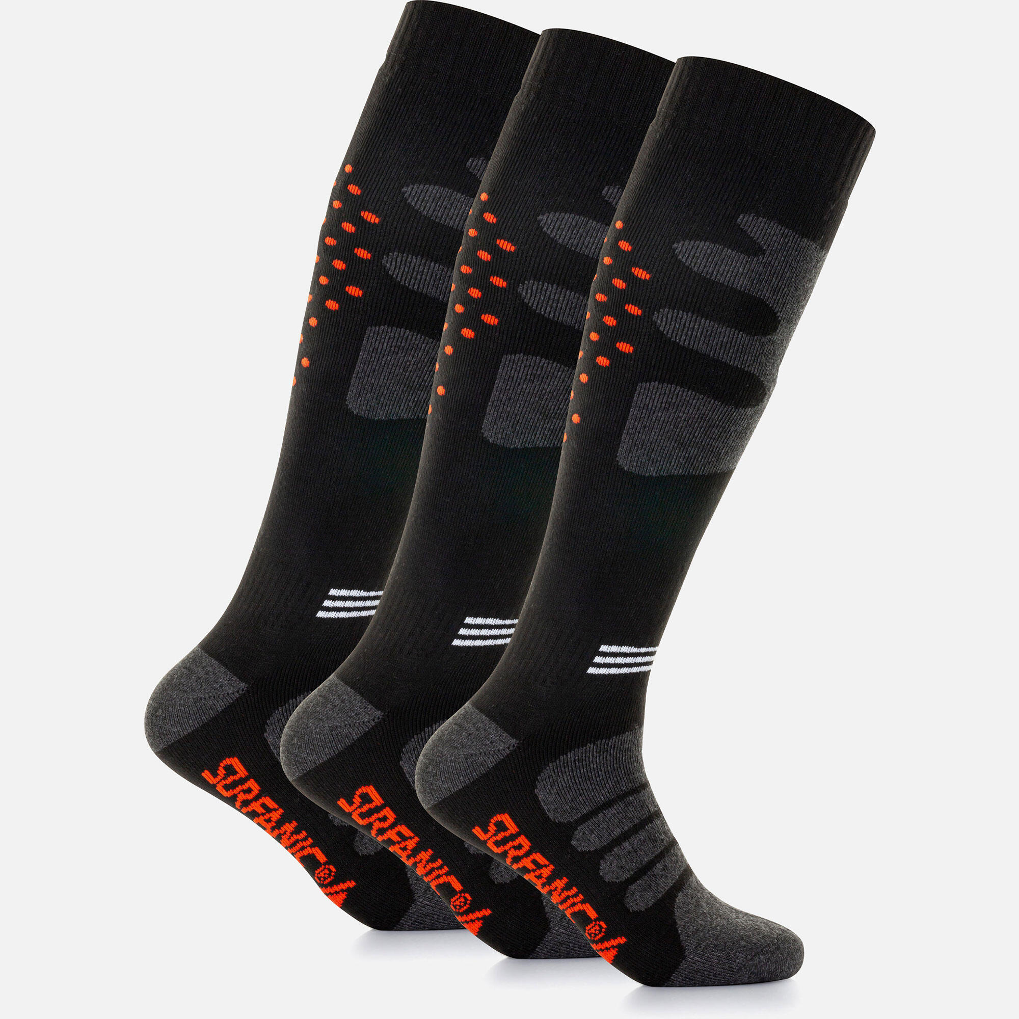 SURFANIC Pro Tech Plus 3pk Sock Orange